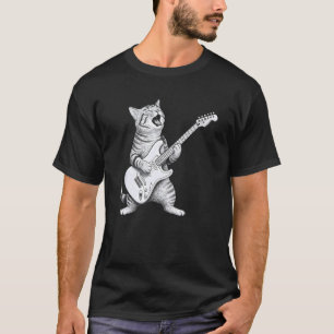 Katten die gitaar spelen Rock grappige kat gitaris T-shirt