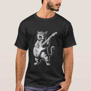 Katten die gitaar spelen Rockster Muziek Grappige T-shirt