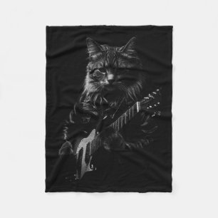 Katten die gitaar spelen Rockster Rock-'n-roll Man Fleece Deken