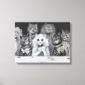 Katten die kaarten spelen - Louis Wain Canvas Afdruk (Voorkant)