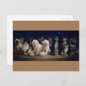 Katten die kerstkarolen zingen, Louis Wain Briefkaart (Voorkant / Achterkant)