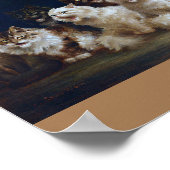 Katten die kerstkarolen zingen, Louis Wain Poster (Hoek)