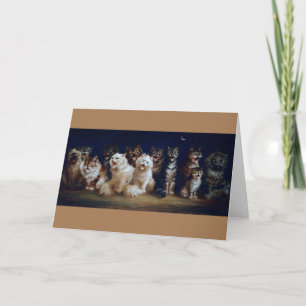 Katten die Kerstliederen zingen, Louis Wain Kaart