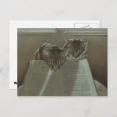 Katten die me helpen boeken te lezen briefkaart (Voorkant / Achterkant)