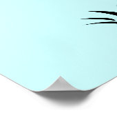 Katten die met Butterflies spelen in Silhouettes Poster (Hoek)