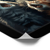 Katten die naar de maan huilen Funny Cat Meme Alph Poster (Hoek)