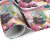 Katten die naar de televisie kijken cadeaupapier (Rol Hoek)