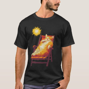 Katten die onder zomerson Art luieren T-shirt