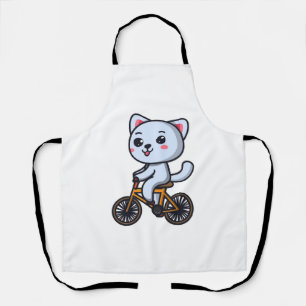 Katten die op een fiets rijden Kattendesign cadeau Schort