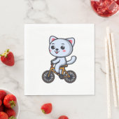 Katten die op een fiets rijden Kattendesign cadeau Servet (Insitu)