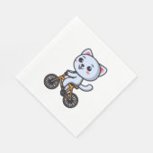 Katten die op een fiets rijden Kattendesign cadeau Servet (Hoek)