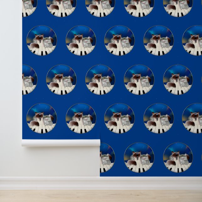 Katten die Piano afspelen Behang (Applicatie)