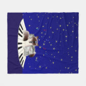 Katten die Piano afspelen Fleece Deken (Voorkant (Horizontaal))