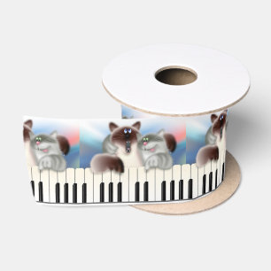 Katten die Piano afspelen Satijnen Lint
