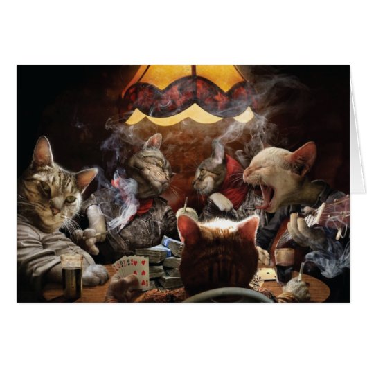 Katten die poker spelen (Voorkant Horizontaal)