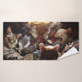 Katten die poker spelen badhanddoek (Badhanddoek)