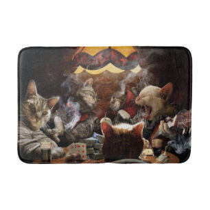 Katten die poker spelen badmat