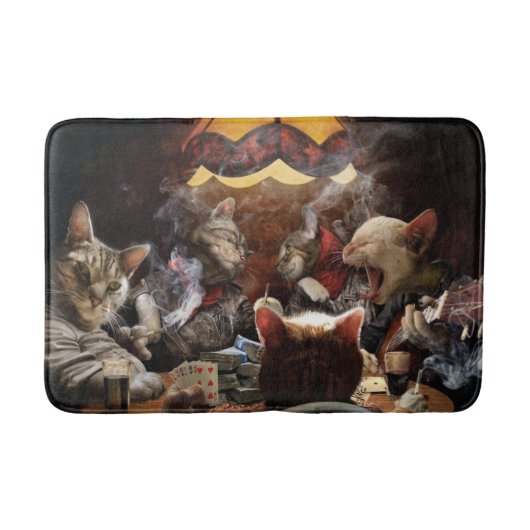 Katten die poker spelen badmat (Voorkant)