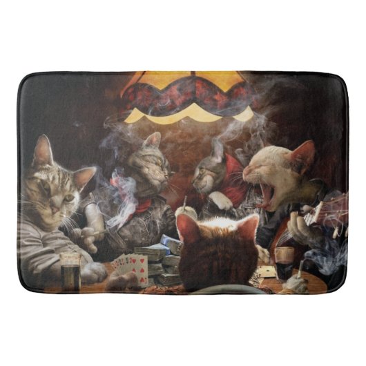 Katten die poker spelen badmat (Voorkant)