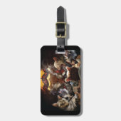 Katten die poker spelen bagagelabel (Voorkant verticaal)