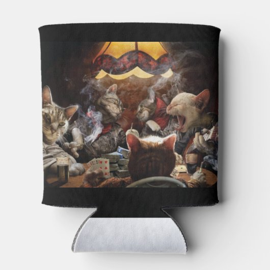 Katten die poker spelen blikjeskoeler (Achterkant)