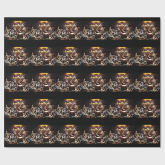 Katten die poker spelen cadeaupapier (Vlak)