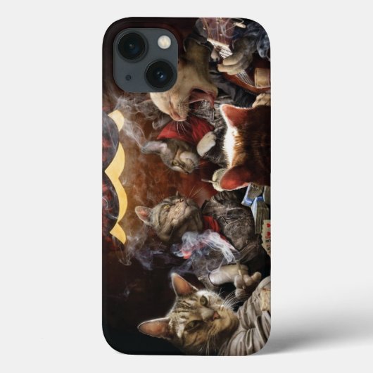 Katten die poker spelen Case-Mate iPhone case (Achterkant)