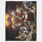 Katten die poker spelen fleece deken (Voorkant)