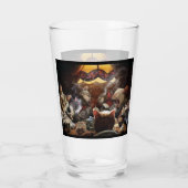 Katten die poker spelen glas (Achterkant)