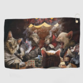Katten die poker spelen golfhanddoek (Horizontaal)