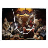 Katten die poker spelen groot cadeauzakje (Achterkant)
