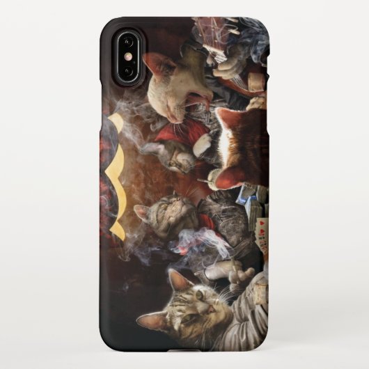 Katten die poker spelen iPhone hoesje (Achterkant)
