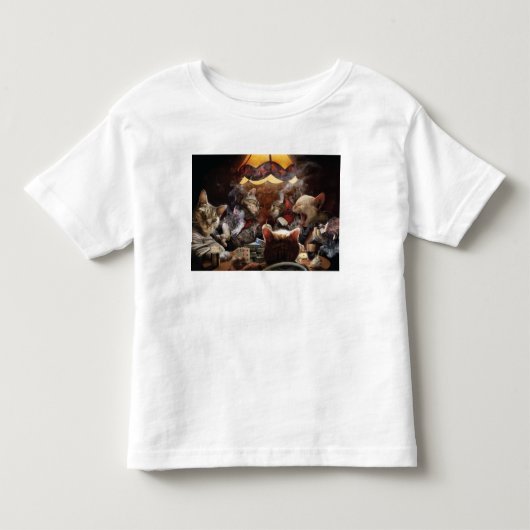 Katten die poker spelen kinder shirts (Voorkant)