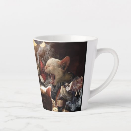 Katten die poker spelen latte mok (Rechts)