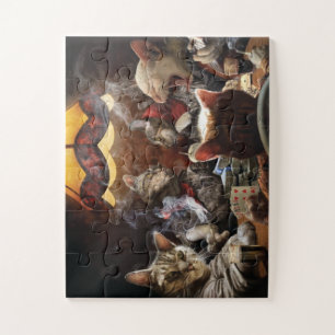 Katten die poker spelen legpuzzel