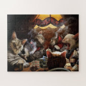 Katten die poker spelen legpuzzel (Horizontaal)