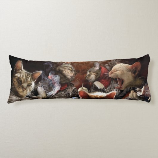 Katten die poker spelen lichaamskussen (Voorkant)