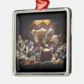 Katten die poker spelen metalen ornament (Links)