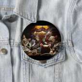 Katten die poker spelen ronde button 4,0 cm (In situ)