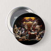 Katten die poker spelen ronde button 7,6 cm (Voorkant /achterkant)