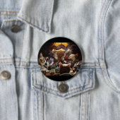 Katten die poker spelen ronde button 7,6 cm (In situ)