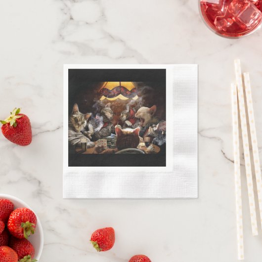 Katten die poker spelen servet (Insitu)