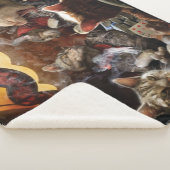 Katten die poker spelen sherpa deken (3/4)