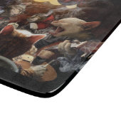 Katten die poker spelen snijplank (Hoek)