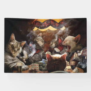 Katten die poker spelen spandoek