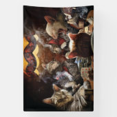 Katten die poker spelen spandoek (Verticaal)
