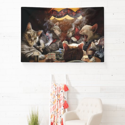 Katten die poker spelen spandoek (Insitu)