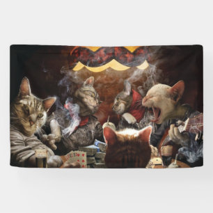 Katten die poker spelen spandoek