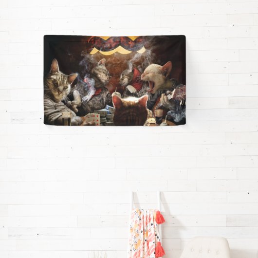 Katten die poker spelen spandoek (Insitu)