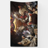 Katten die poker spelen spandoek (Verticaal)